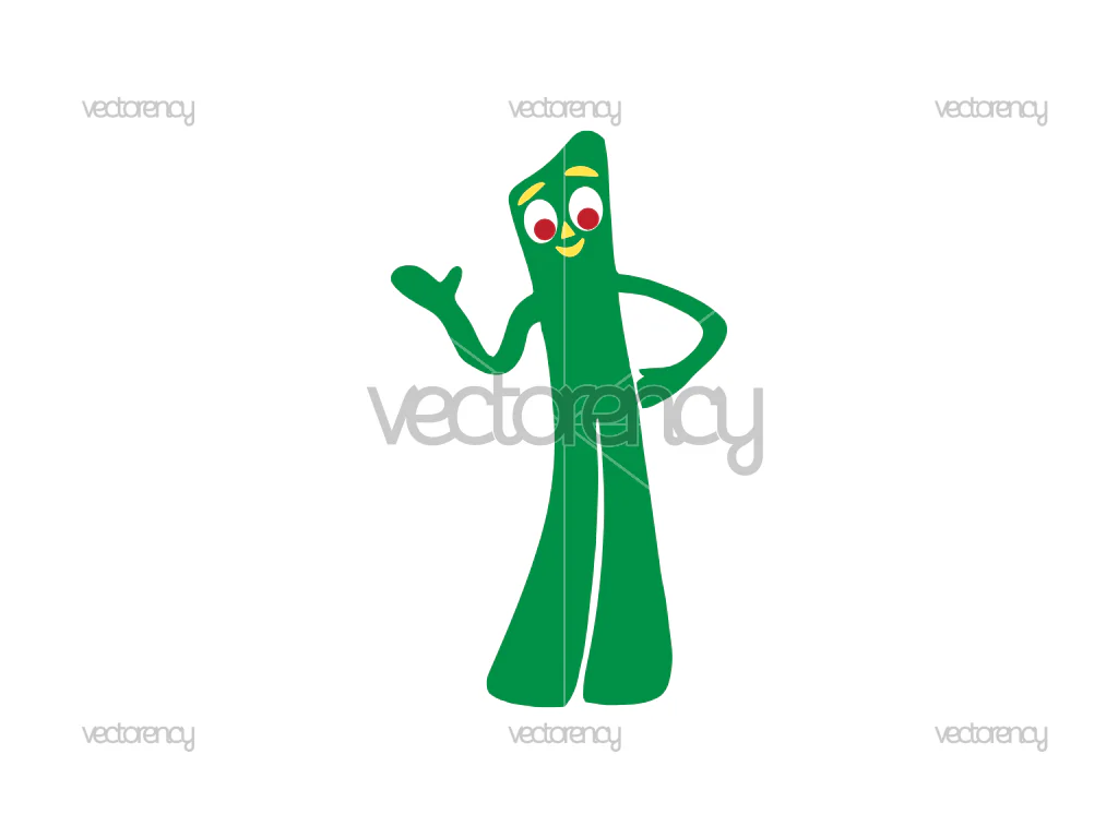 Gumby Vector Clipart SVG PNG