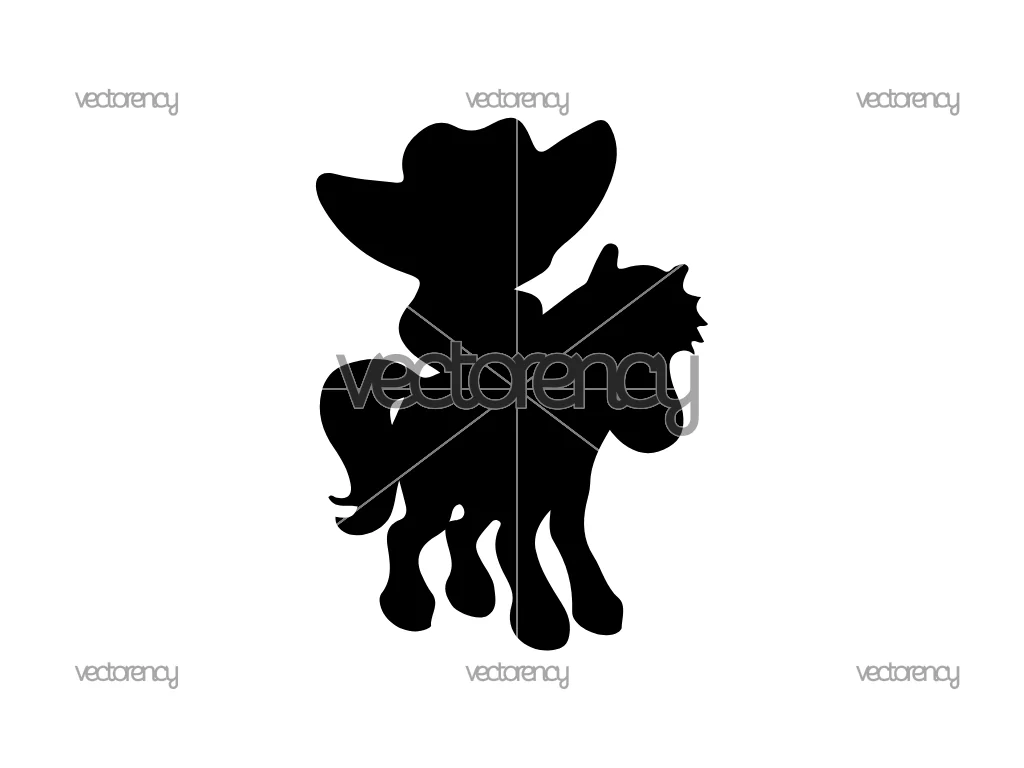 Little Cowgirl SVG, Pony SVG, Little Cowgirl Silhouette