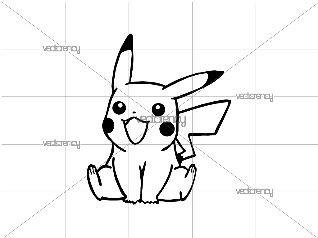 Pikachu Outline