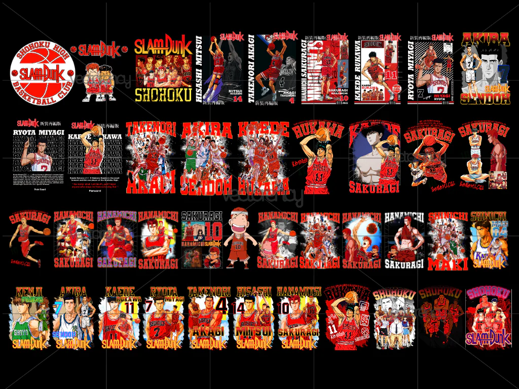 Anime Slamdunk PNG for DTF Collection