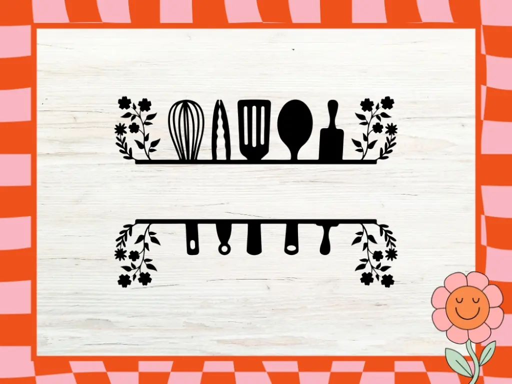 Chef SVG File Kitchen Tools for Cricut Home Decor Project