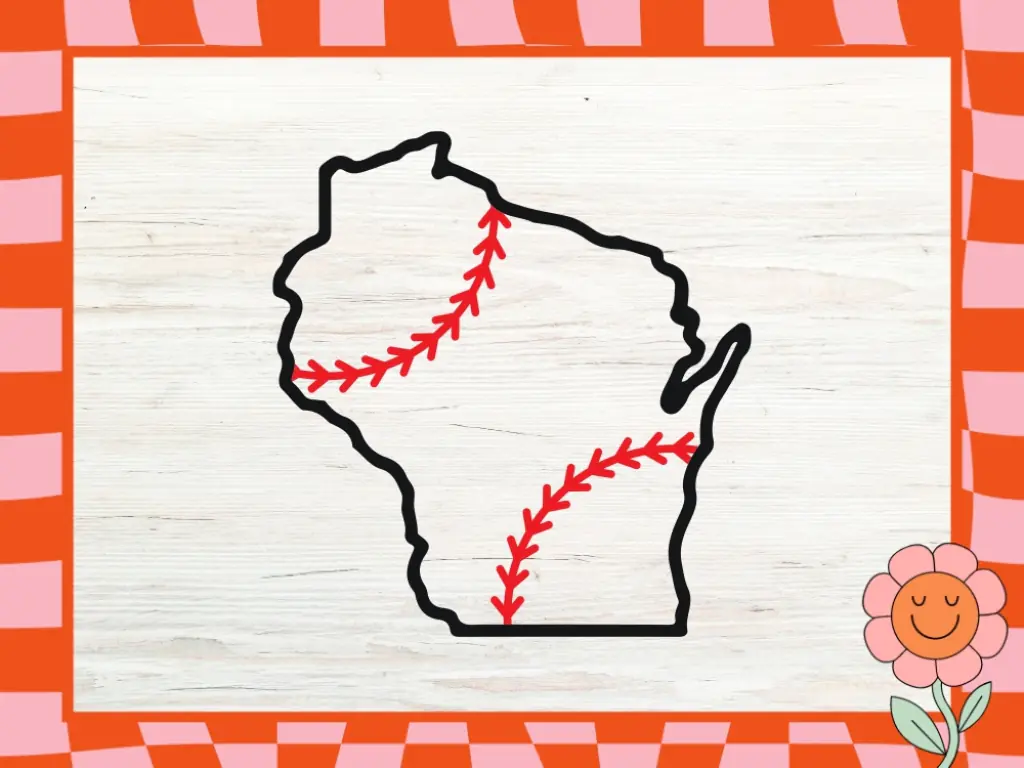 Premium Wisconsin Outline Baseball SVG Design Bundle – Compatible with Cricut Machines