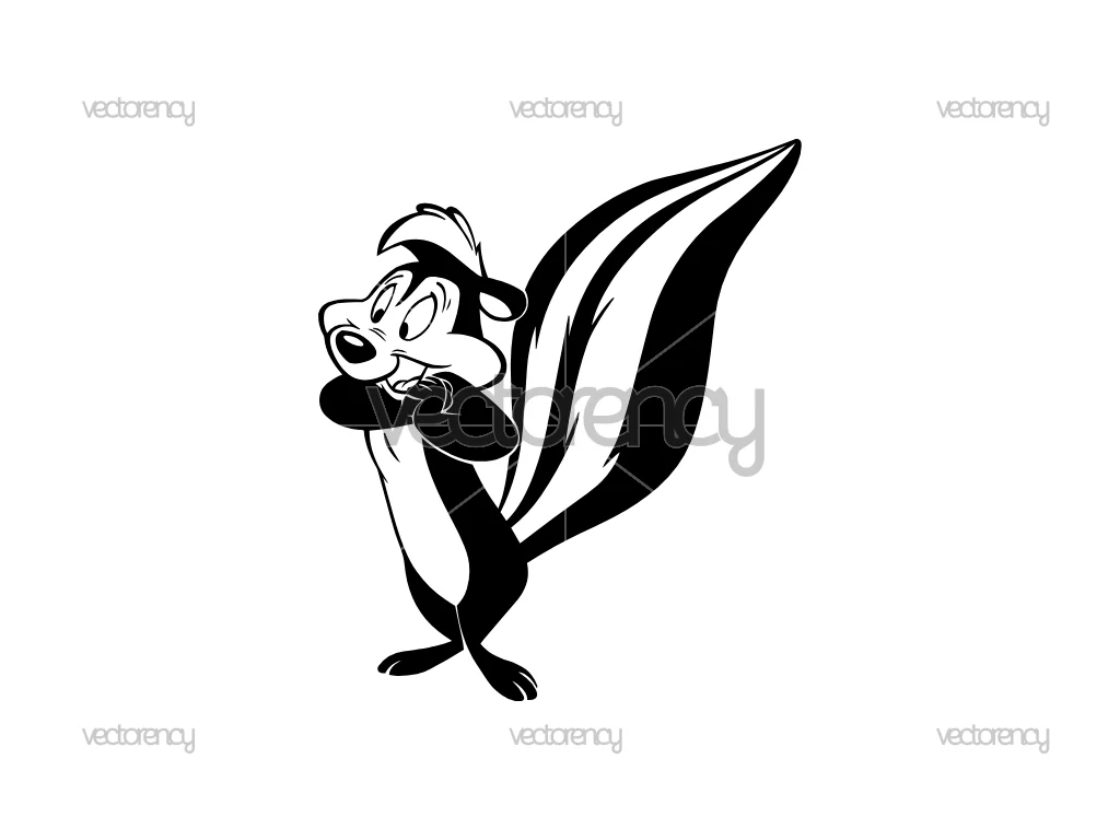 Pepé Le Pew Cartoon Vector SVG PNG