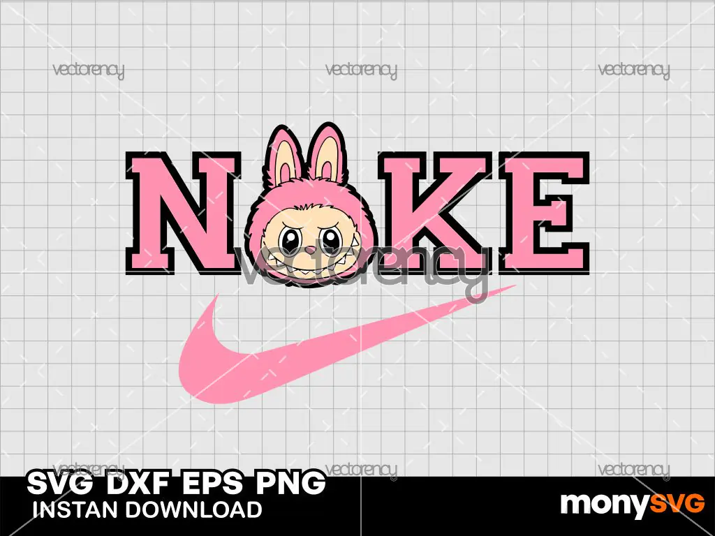 Labubu Nike Head SVG