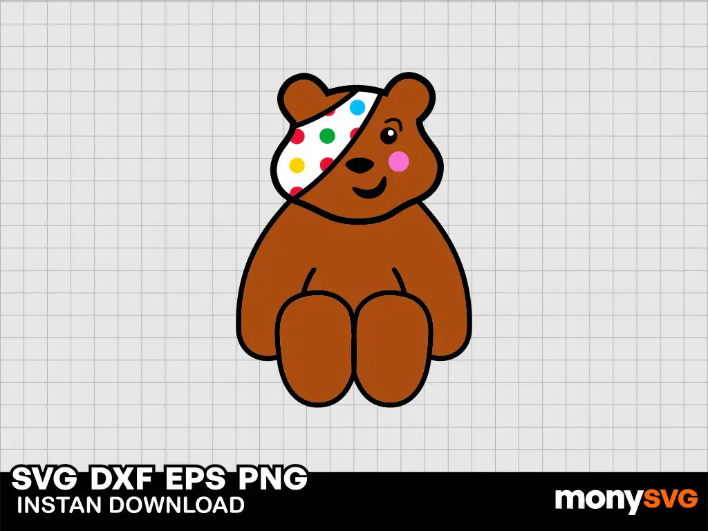 Pudsey Bear brown SVG