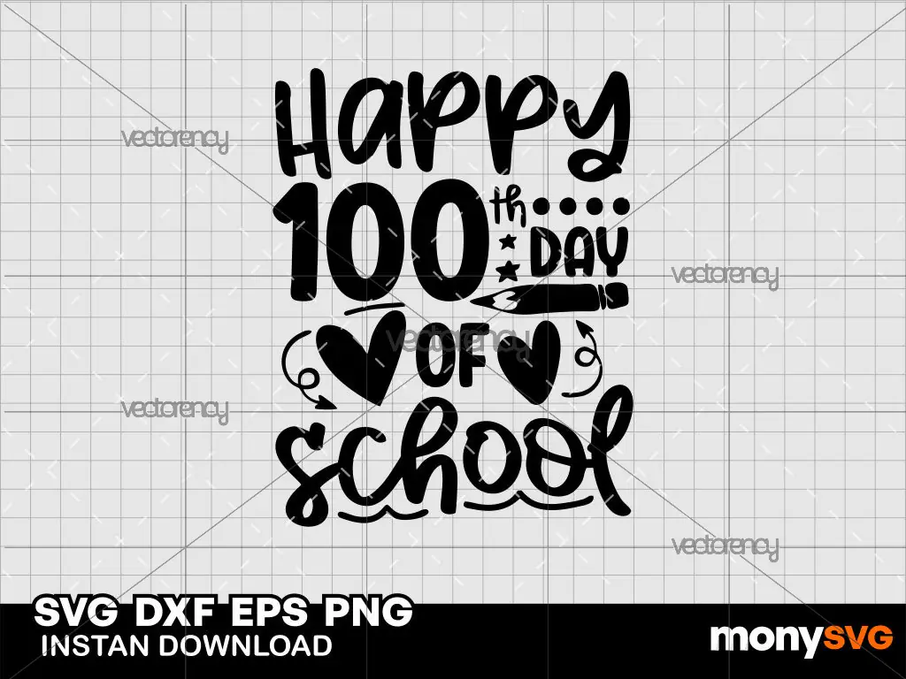 Happy 100th day of school SVG