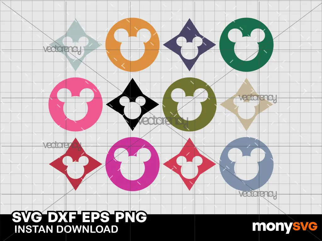 Mickey mouse LV patern SVG