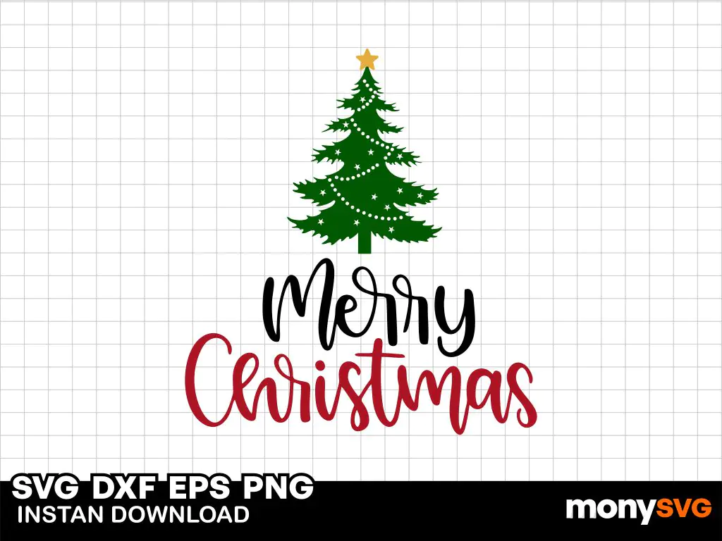 Merry Christmas tree svg