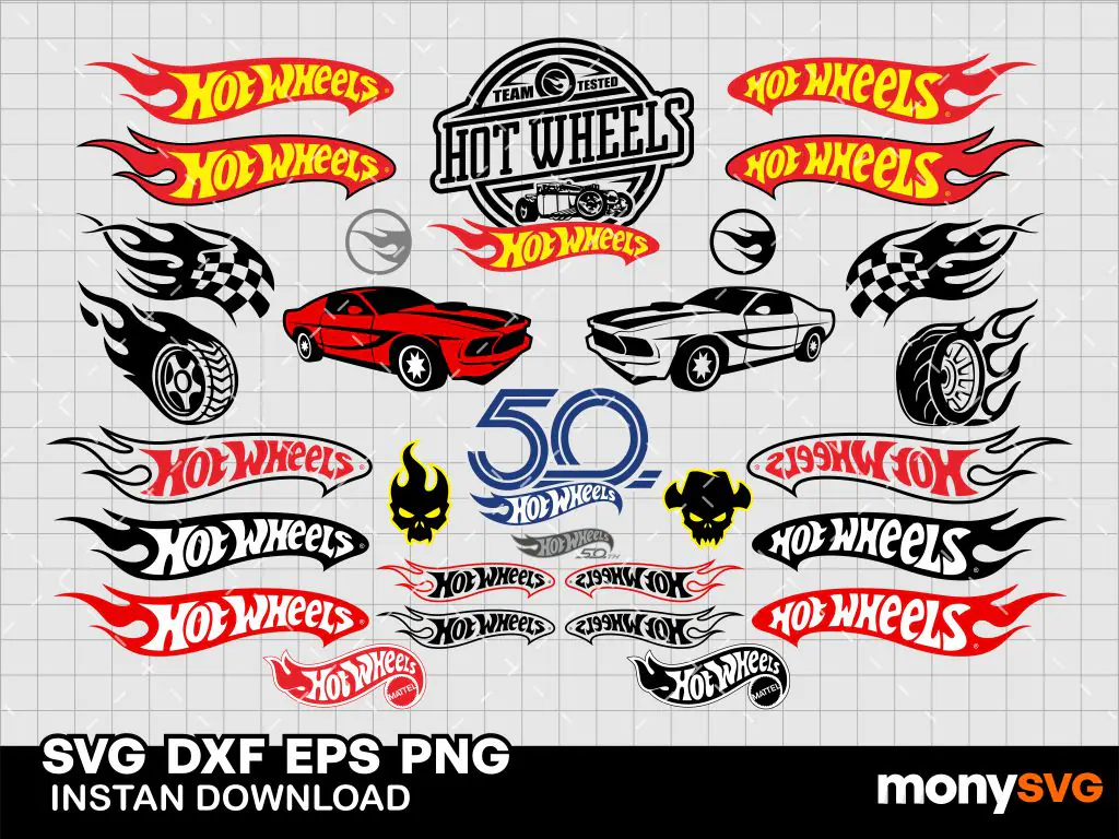 Hot Wheels logo bundle SVG