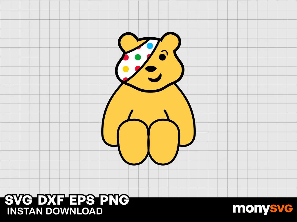 Pudsey bear sit svg