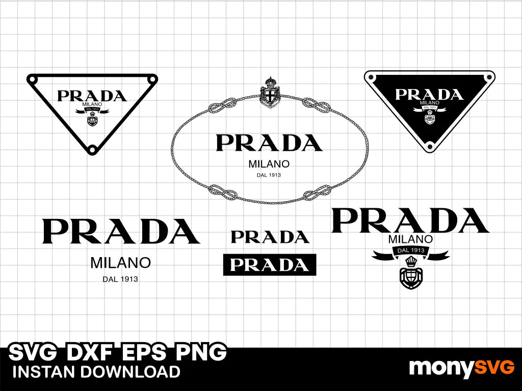 Prada logo SVG bundle