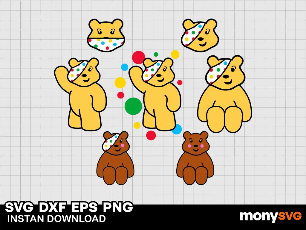 Pudsey Bear Bundle SVG