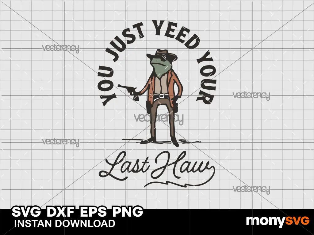 Funny Frog Cowboy SVG