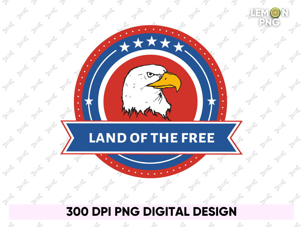 Land of The Free Sublimation Design