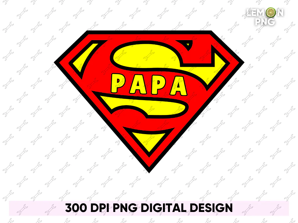 Superhero Papa Shirt Design PNG Free