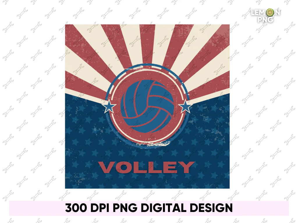 Memorial Day Volleyball PNG Design