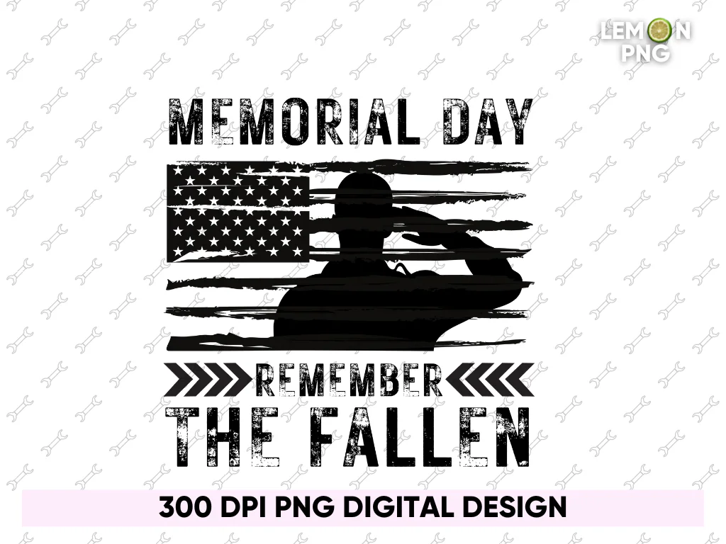 Memorial Day Remember The Fallen PNG Design