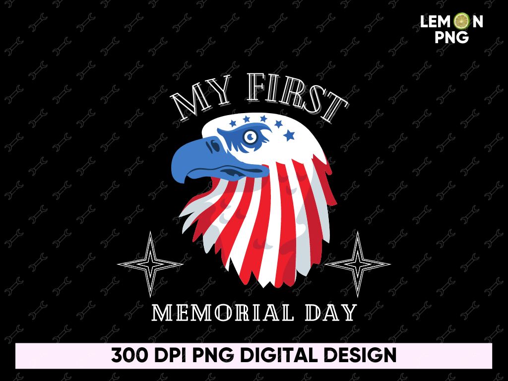 My First Memorial Day PNG PDF Design