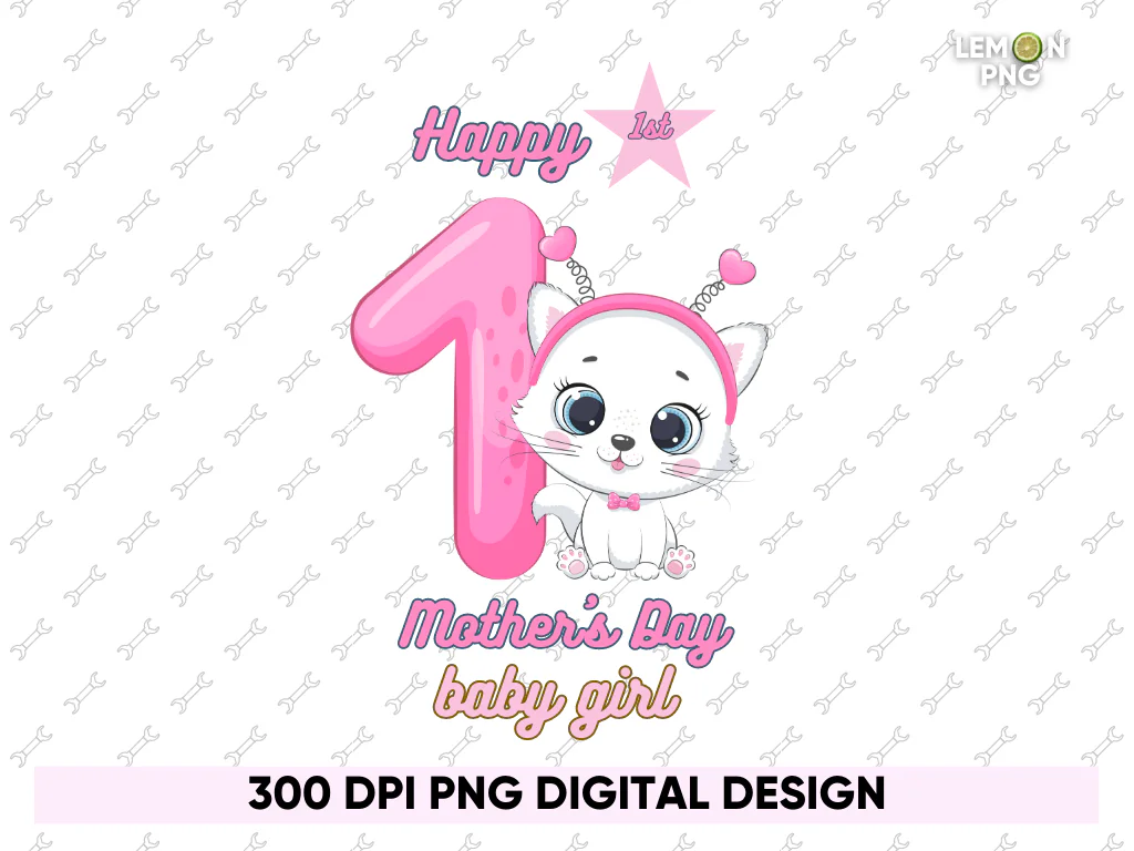 Happy 1st Mother’s Day Mommy PNG Design