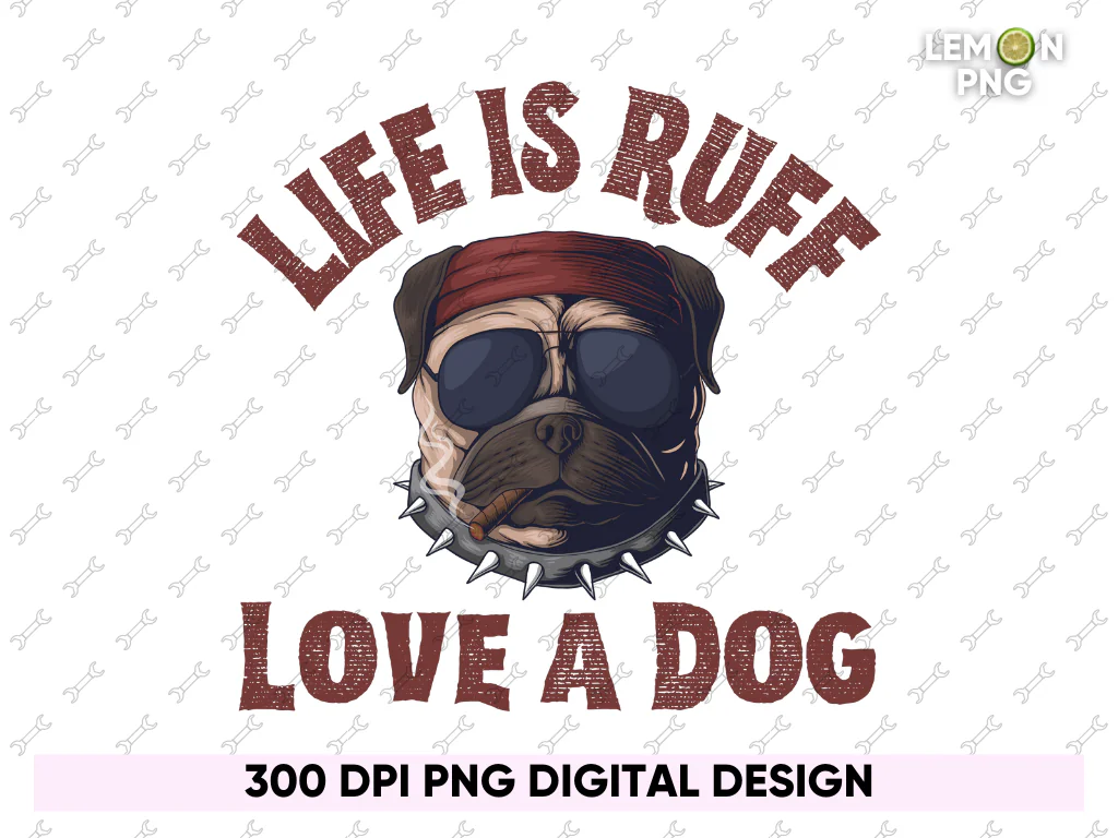 Life is Ruff Love a Dog Shirt Design