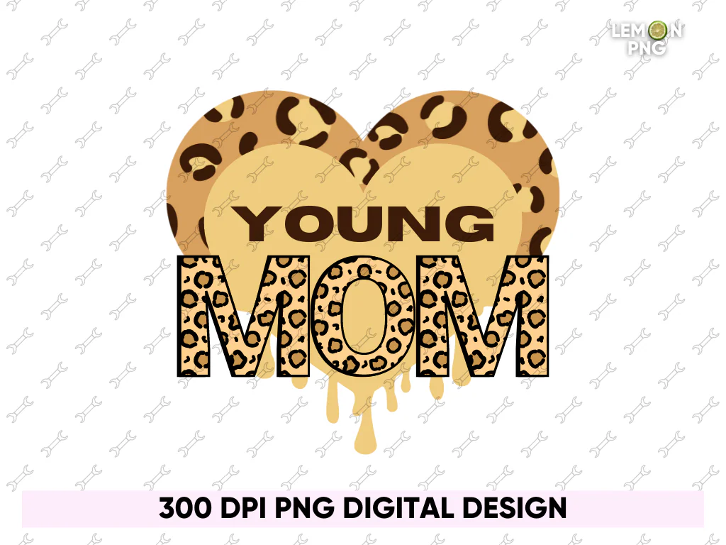 Young Mom PNG PDF Design File