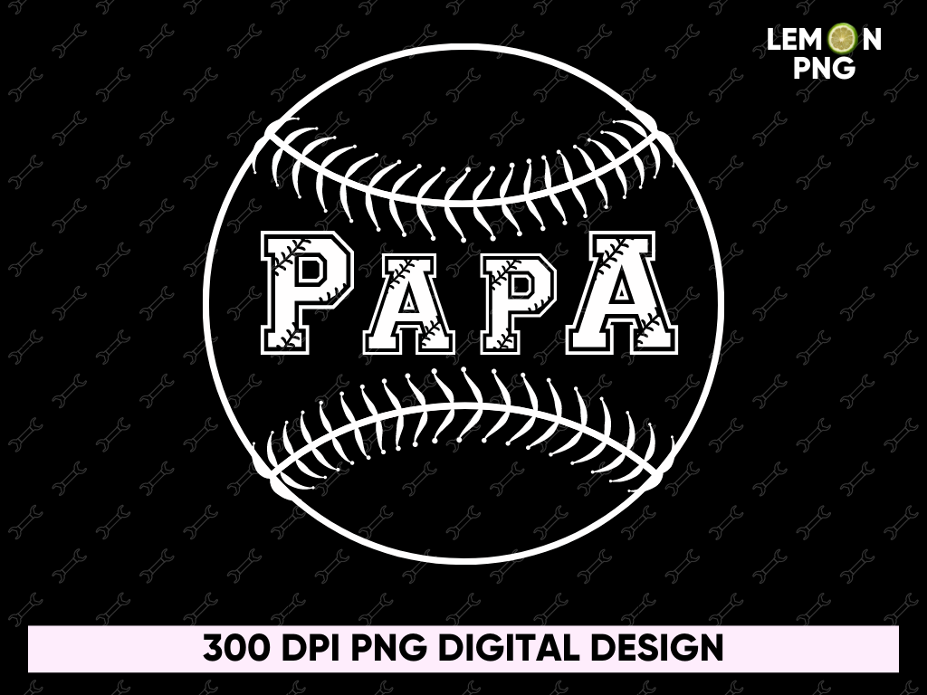 Baseball Papa PNG PDF Design