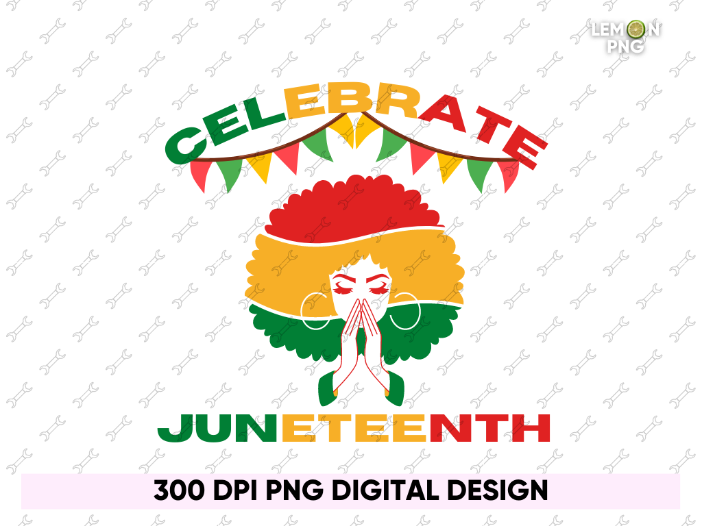 Celebrate Juneteenth PNG PDF Design