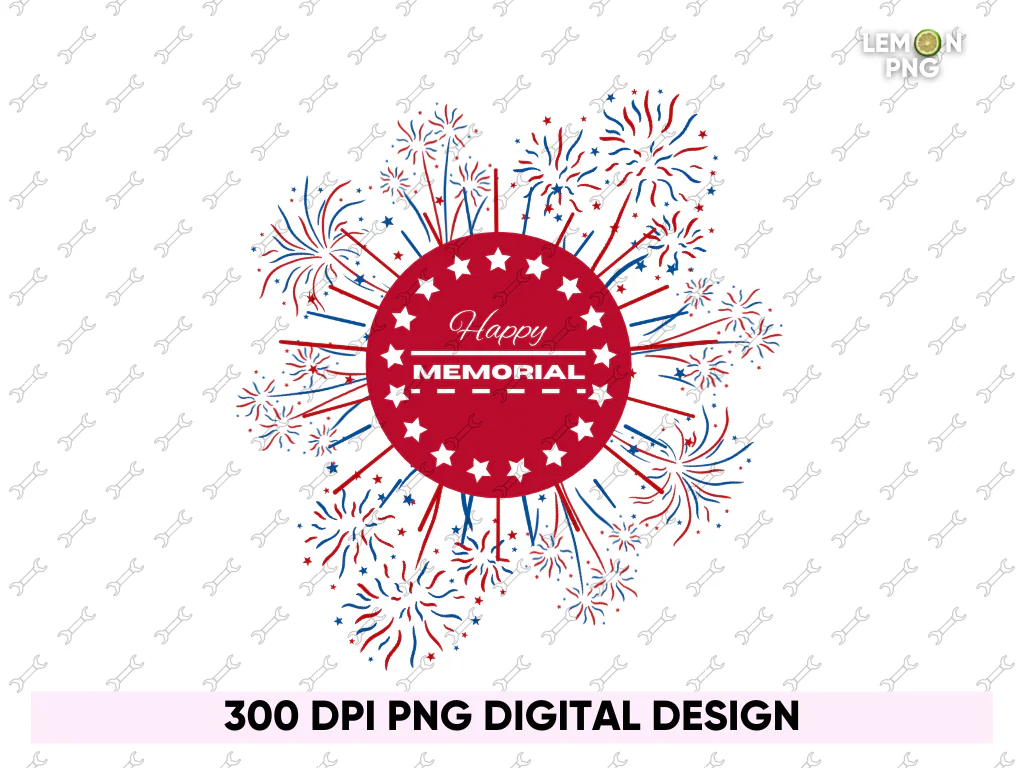 Memorial Day Firework PNG Design