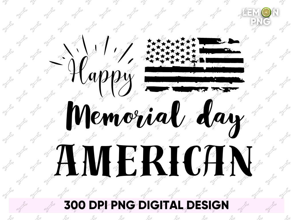 Happy Memorial Day American T-Shirt Design