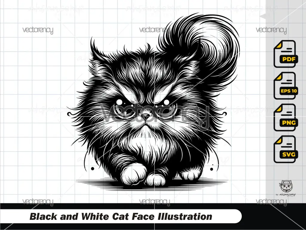 Angry Fluffy Cat 4