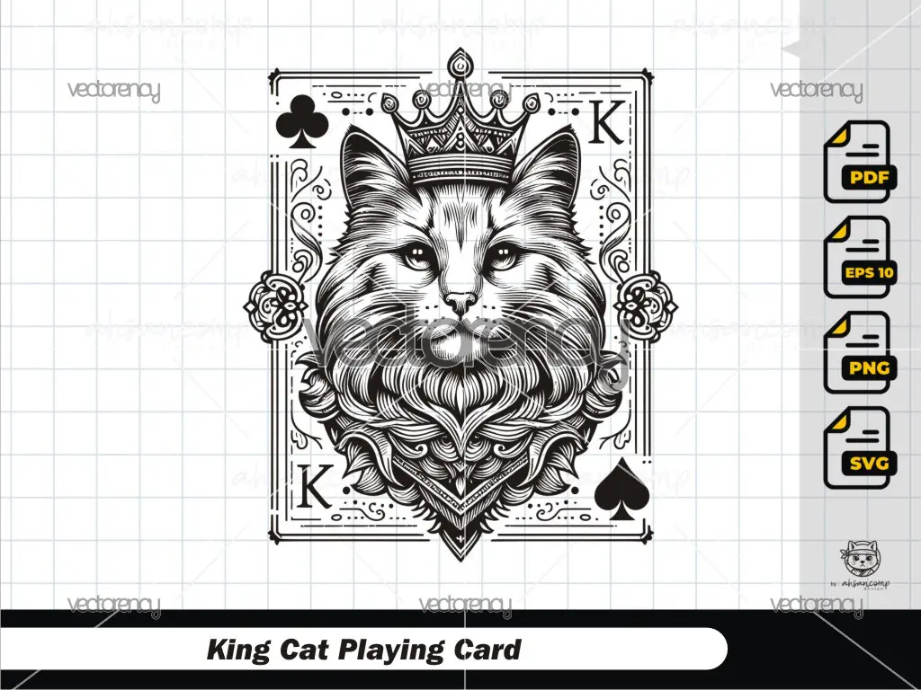 King Cat Playing Card 3
