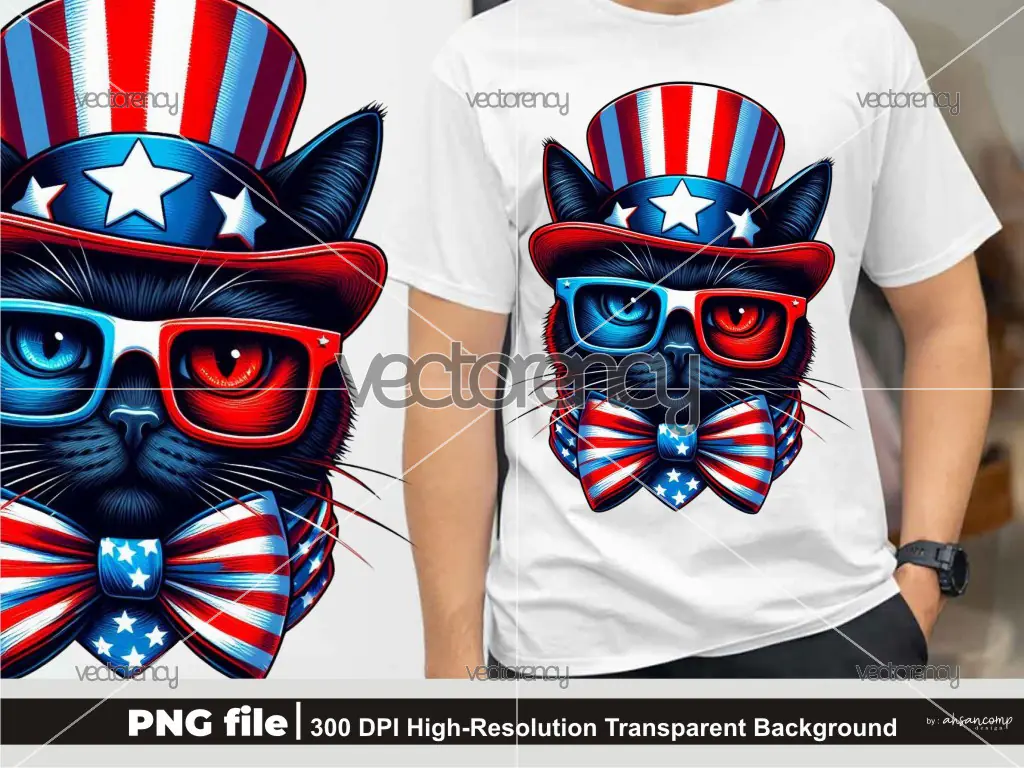 Patriotic Cat 3 – 4th of July