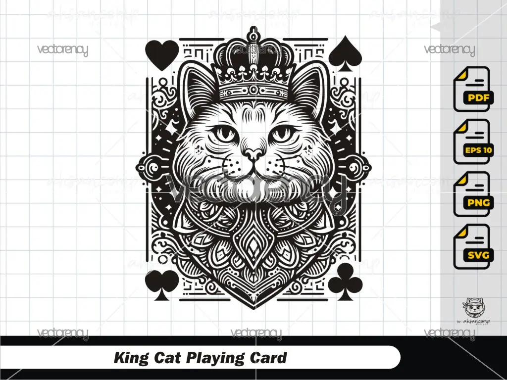 King Cat Playing Card 5