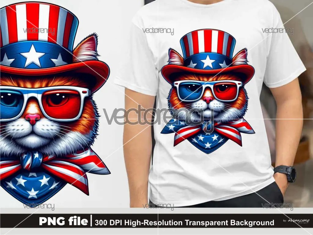 Patriotic Cat 4 – 4th of July