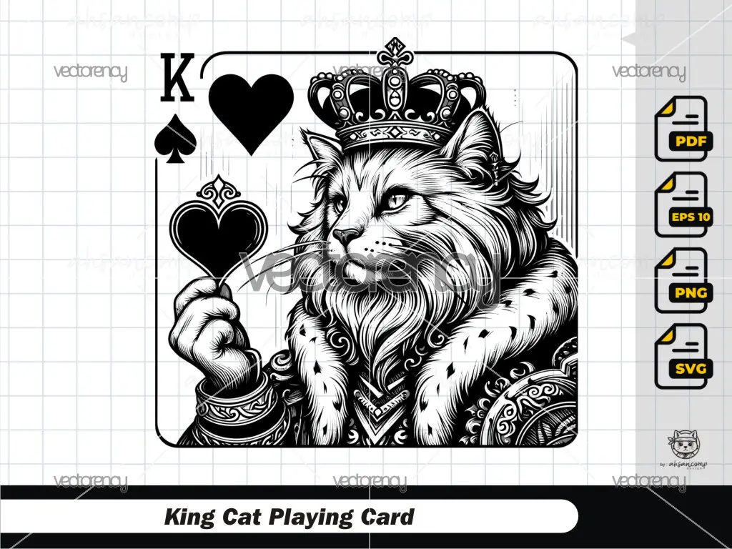 King Cat Playing Card 9