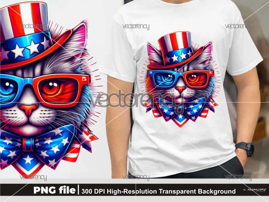 Patriotic Cat 5 – 4th of July
