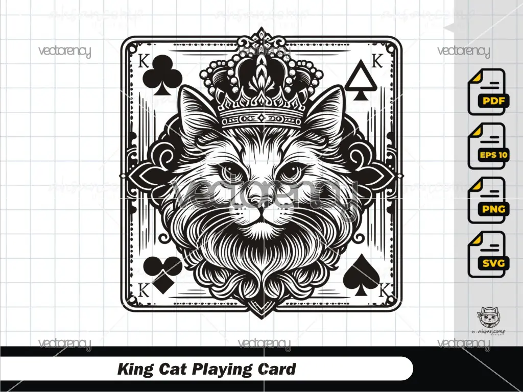 King Cat Playing Card