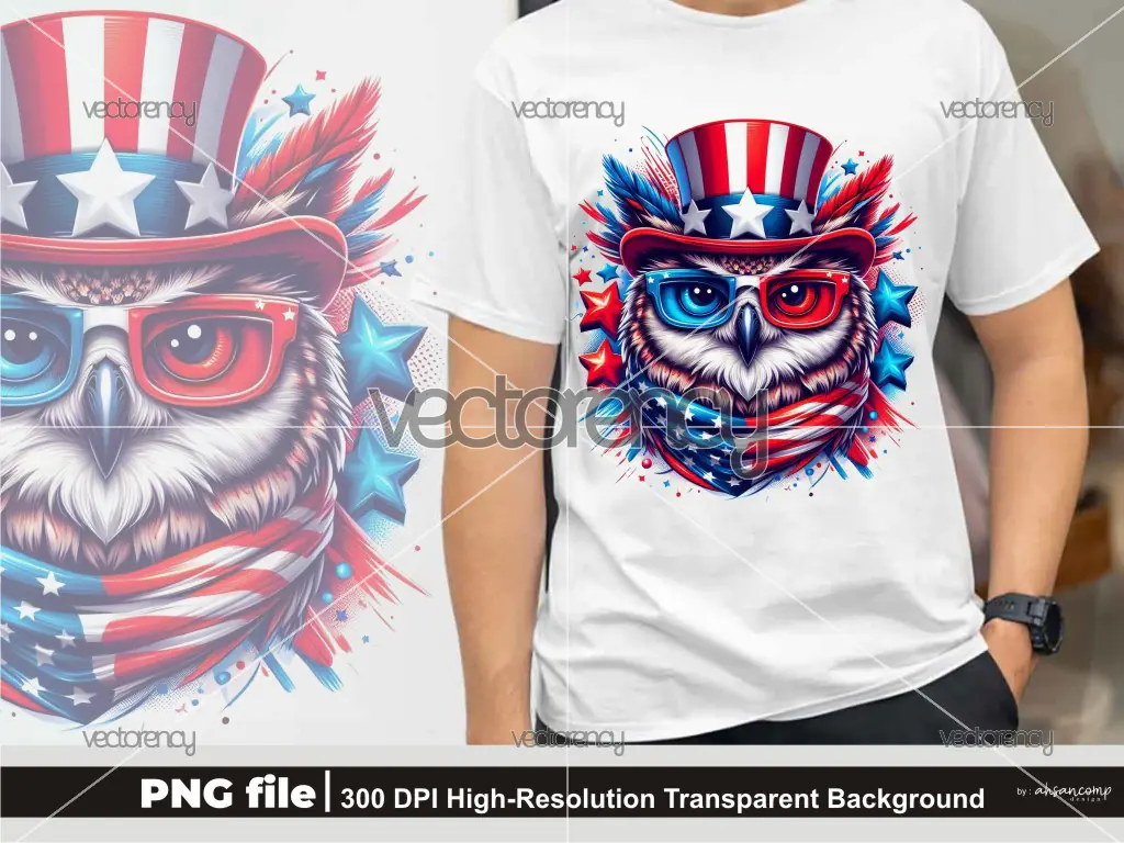 Patriotic Owl 1 – 4th of July