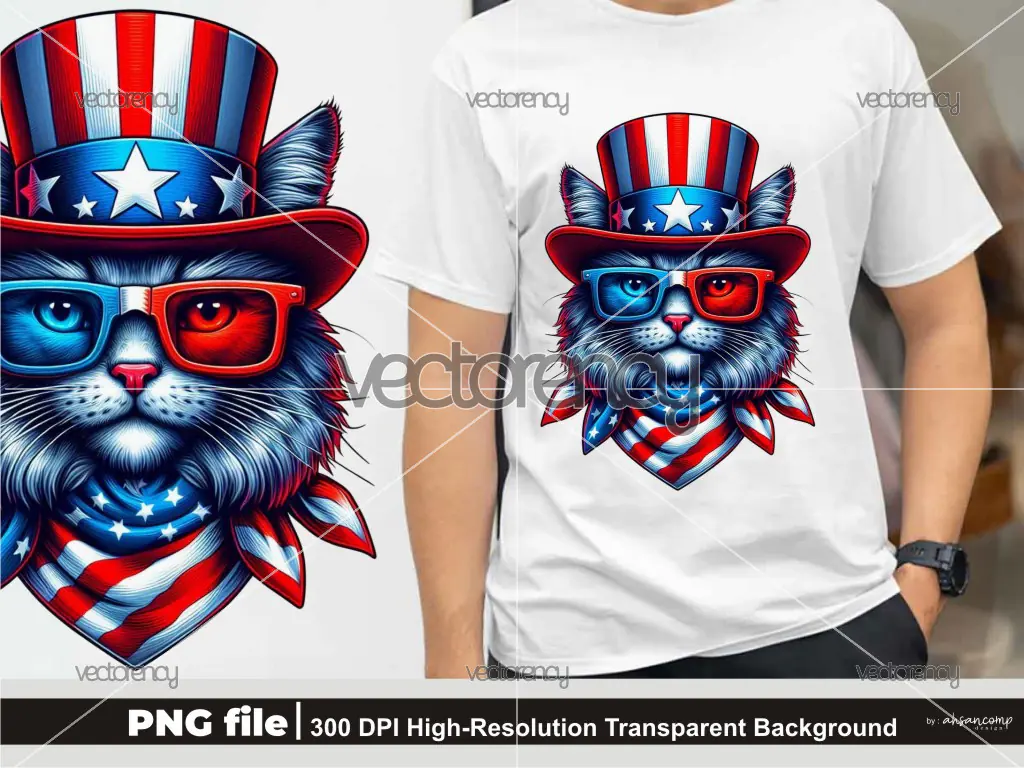 Patriotic Cat 2 – 4th of July