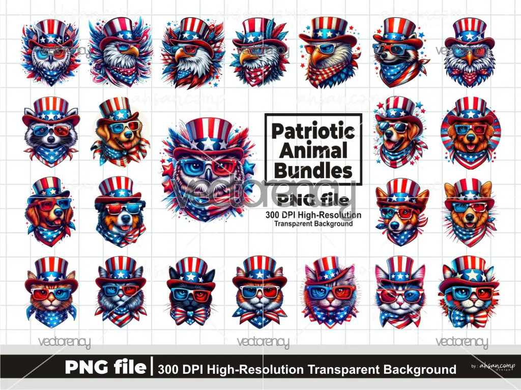 Patriotic Animal Bundle – 4th of July
