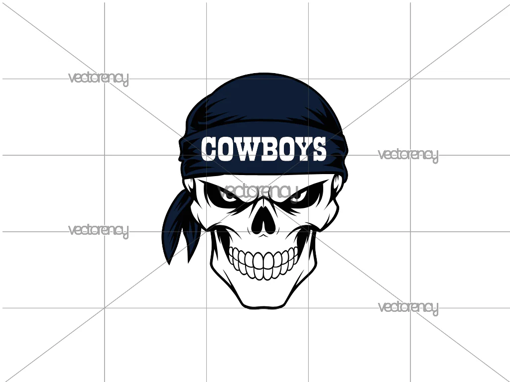 Dallas Cowboys Skull SVG, NFL PNG Design