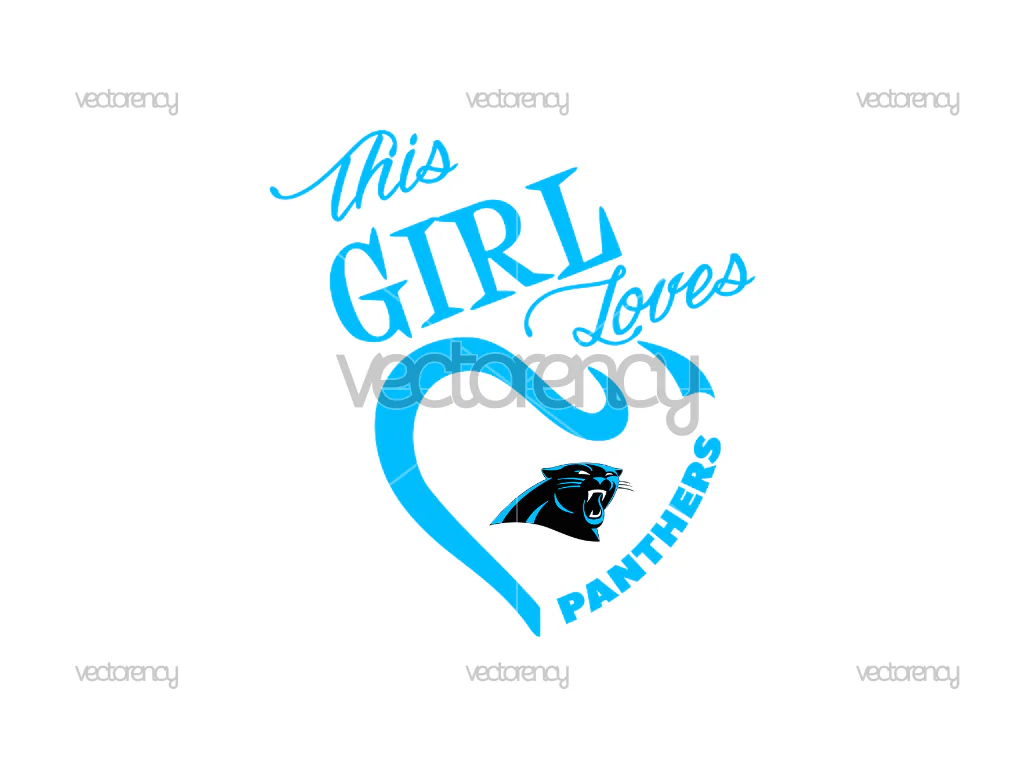 This Girl Loves Carolina Panthers PNG