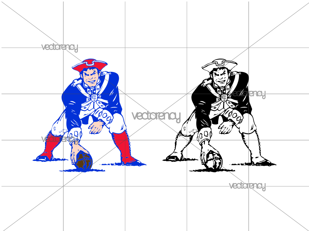 New England Patriots Retro Logo Vector SVG PNG