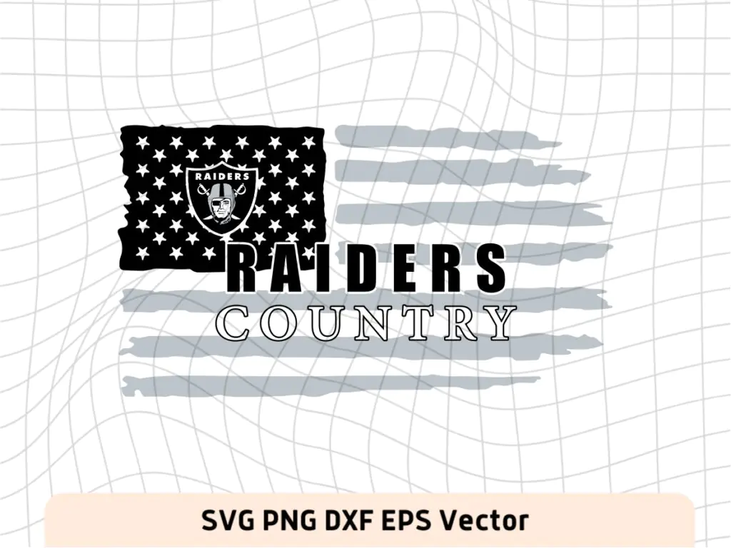 Las Vegas Raiders USA American Flag Raiders SVG Vector Image Download