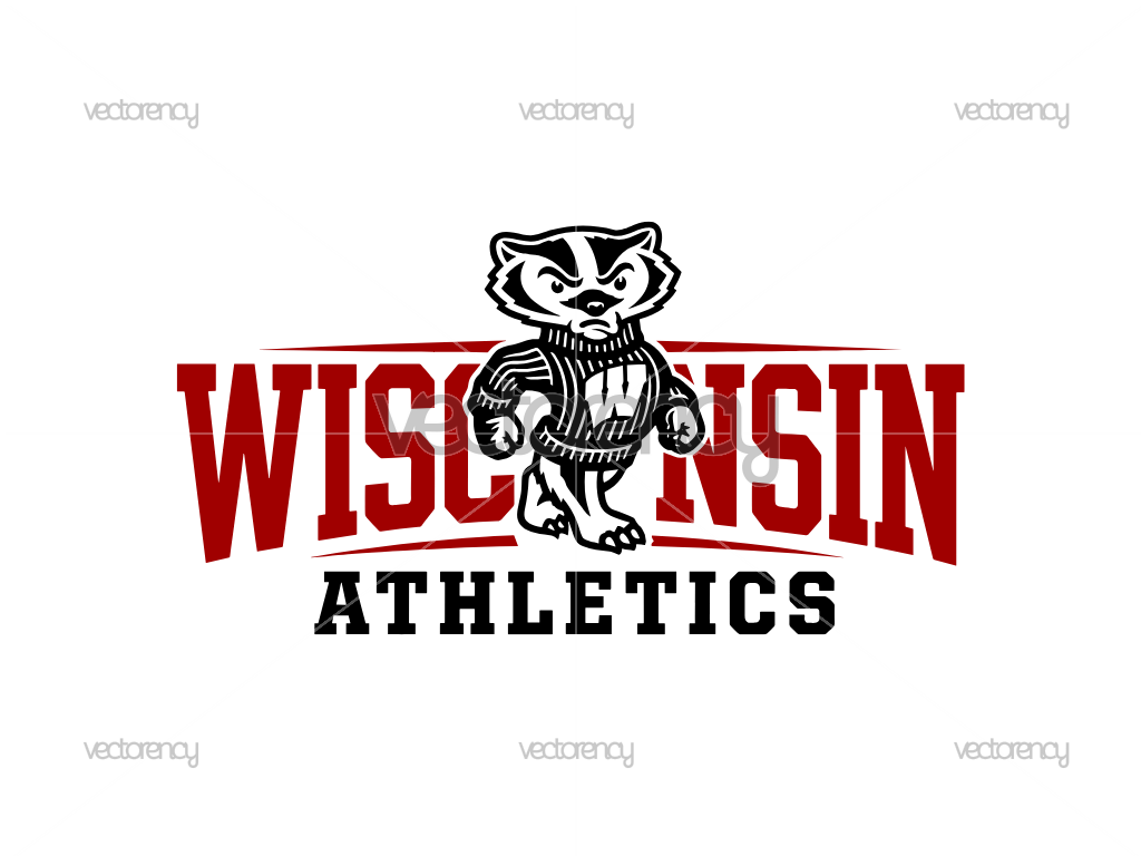 Wisconsin Athletic Sport Logo Vector PNG DXF SVG