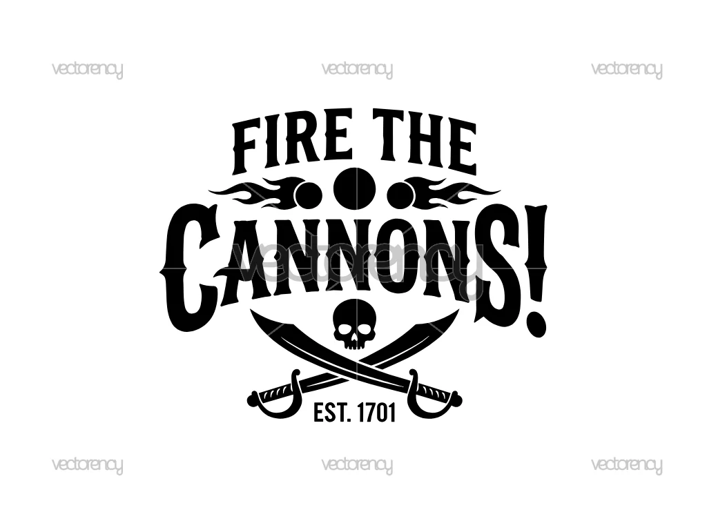 Tampa Bay Buccaneers Fire the Cannons SVG Vector PNG Design