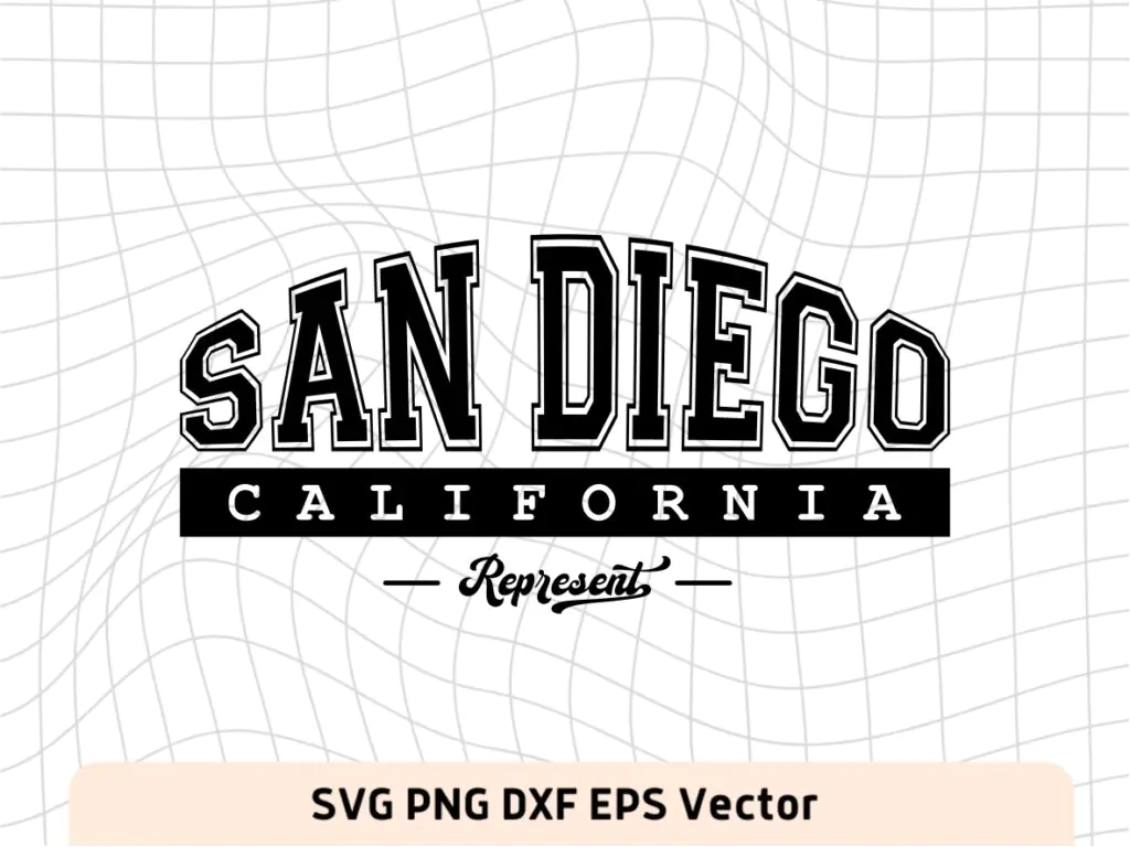 San Diego California Design SVG EPS