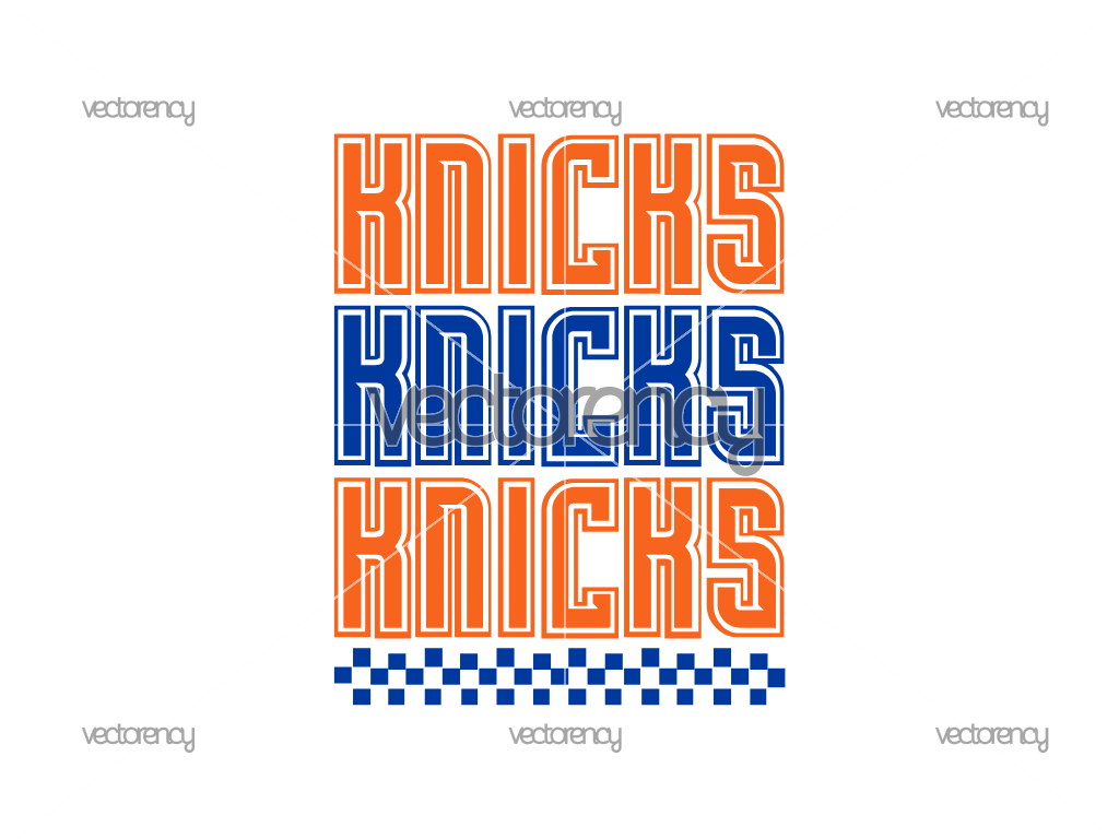 Typography NY Knicks Design Vector NBA SVG PNG