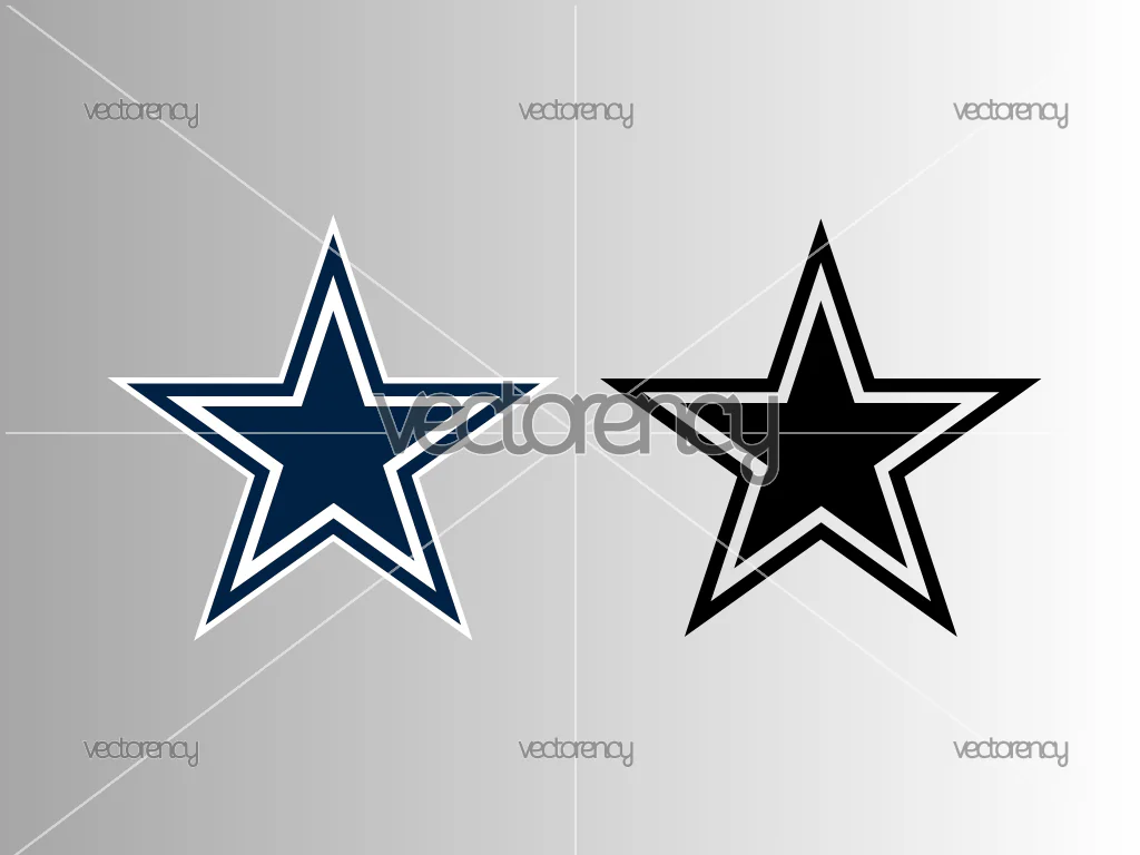 Dallas Cowboys Star Logo SVG PNG Vector Outline