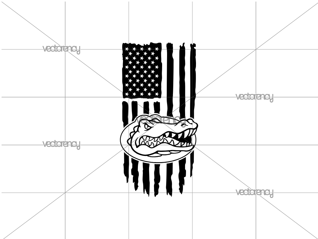 Florida Gators US Flag High Resolution PNG Vector